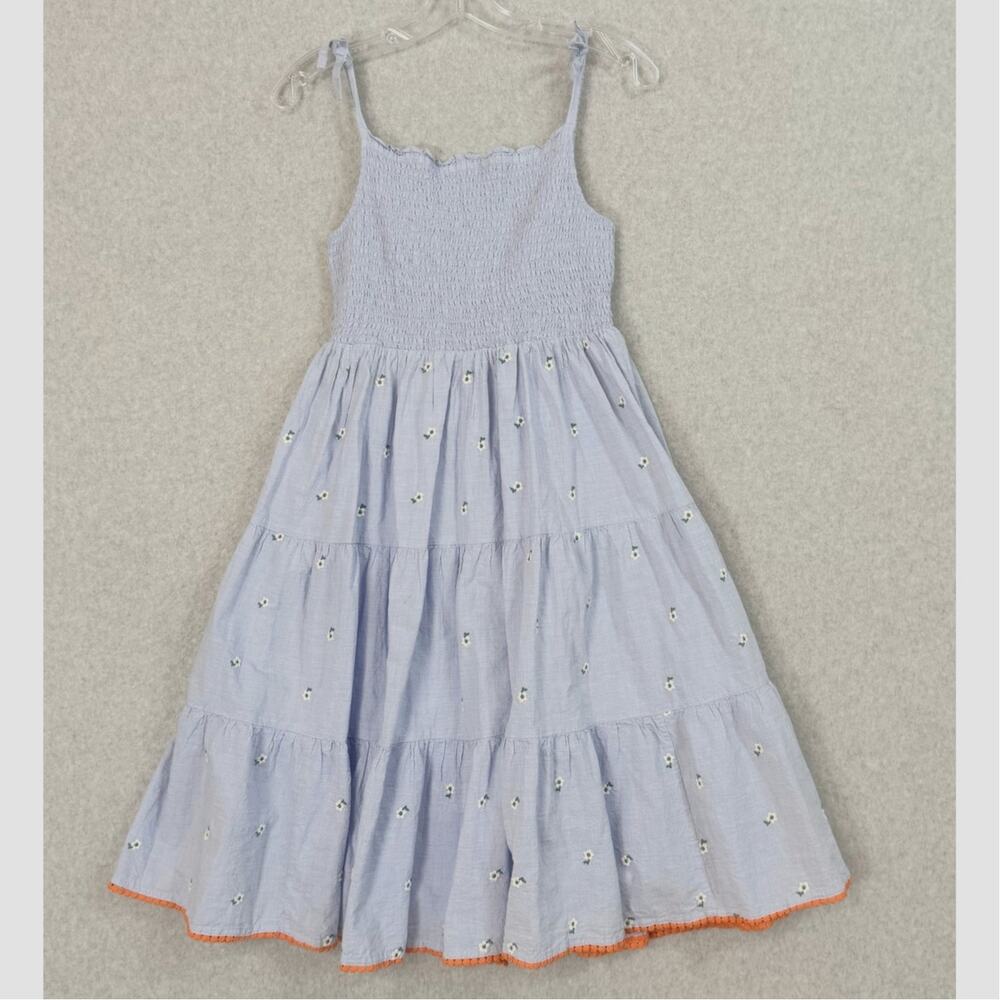 Boden Smocked Sundress Sz 13-14 Yrs Floral Tiered Cottagecore Country Dainty